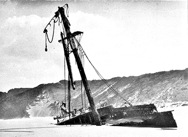 Mandalay wreck on beach 1929